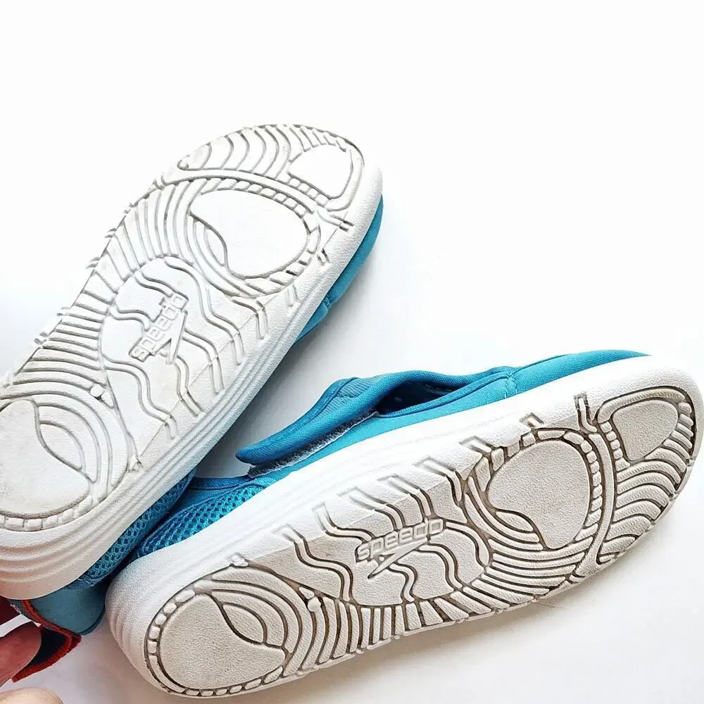 Speedo 10 Surfwalker Large Swim Shoes Pool Slippers Kids Toddler Blue